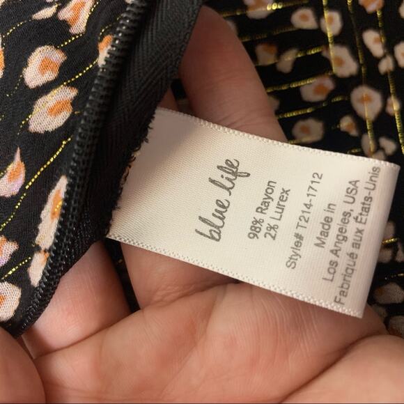 Blue Life Caden Crop Top leopard lurex strip sz XS - Picture 7 of 9